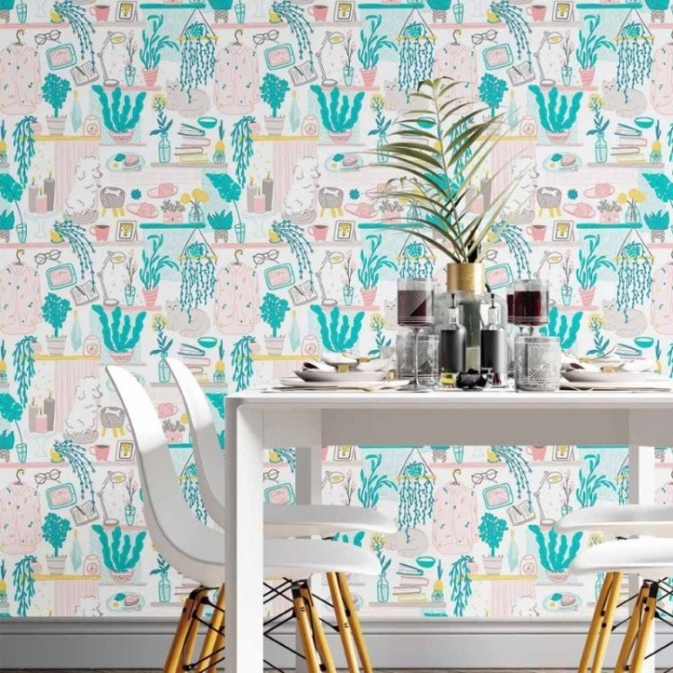 Papel de Parede Adesivo Jovem Cozy Home  N014034