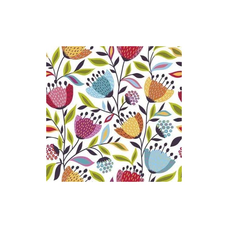 Papel de Parede Adesivo Jovem Floral Colorido...