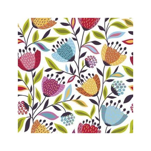 Papel de Parede Adesivo Jovem Floral Colorido 267300128
