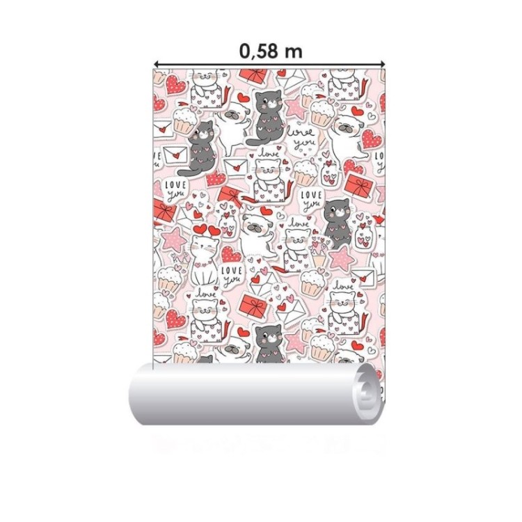 Papel de Parede Adesivo Jovem Gatinhos N010110