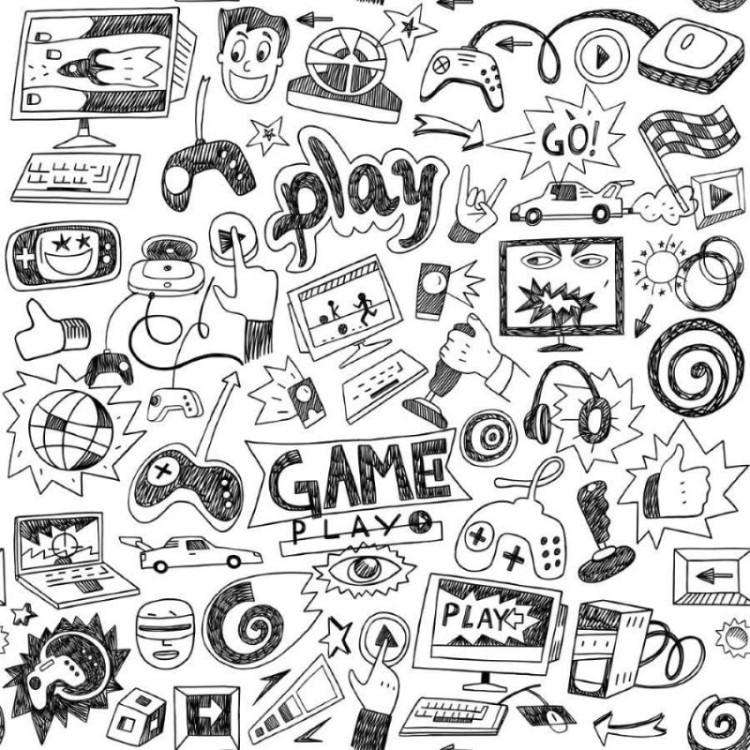 Papel de Parede Adesivo Jovem Geek Vídeo Games...