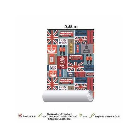 Papel de Parede Adesivo Jovem Inglaterra Londres 120324