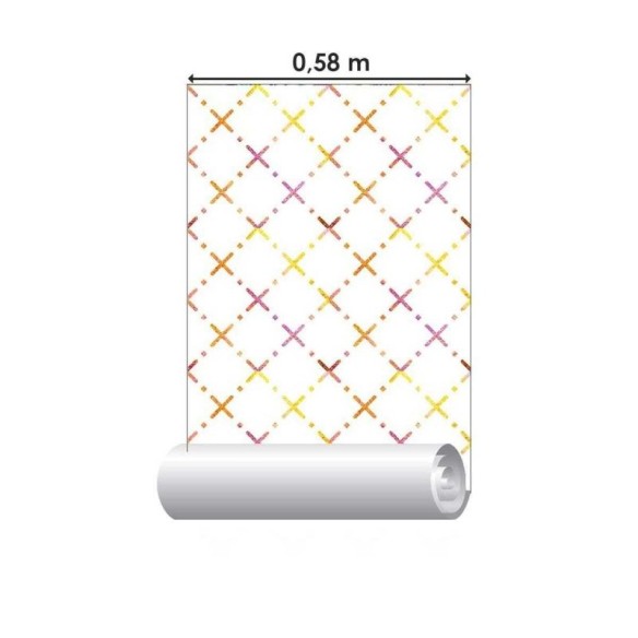 Papel de Parede Adesivo Abstrato Geométrico Neon N05295