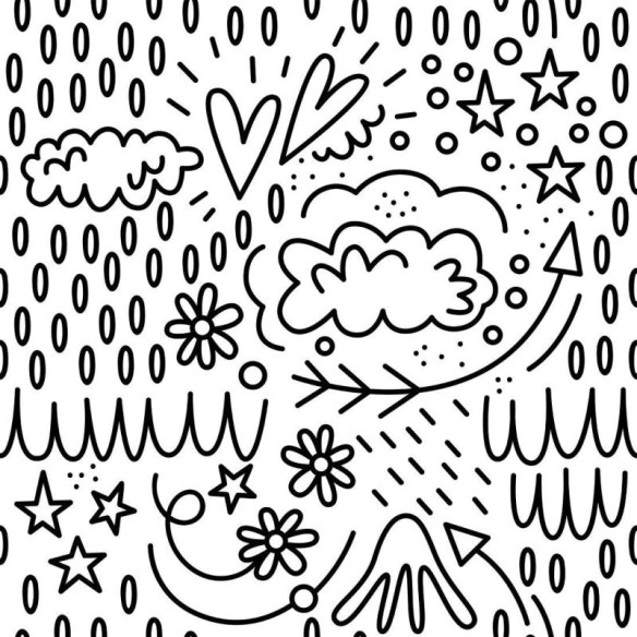 Papel de Parede Adesivo Jovem Para Colorir N013251