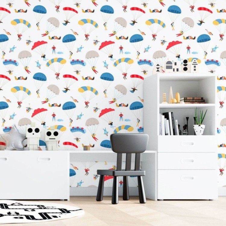 Papel de Parede Adesivo Jovem Paraquedas N015157