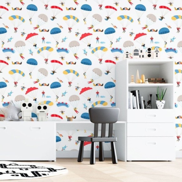 Papel de Parede Adesivo Jovem Paraquedas N015157