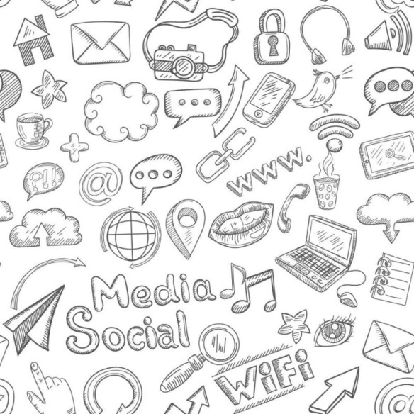 Papel de Parede Adesivo Jovem Redes Socias N013257