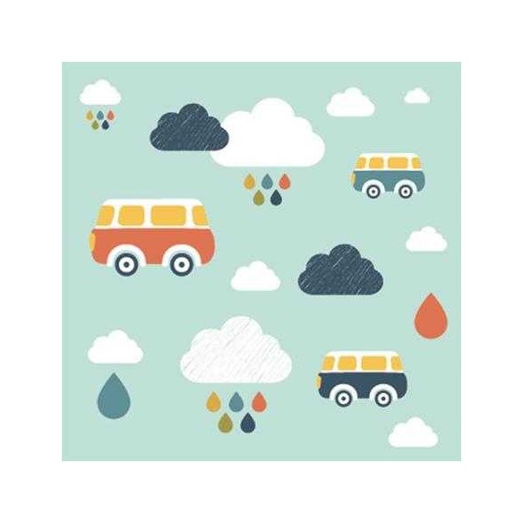 Papel de Parede Adesivo Kombi Nuvens 263385593