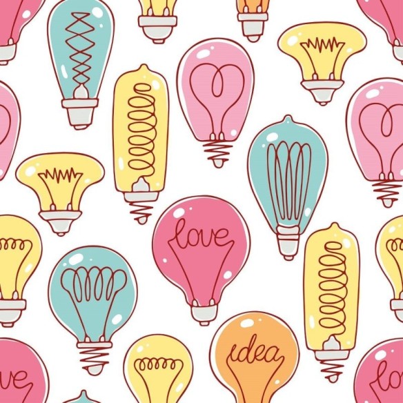 Papel de Parede Adesivo Lampadas Coloridas N016056