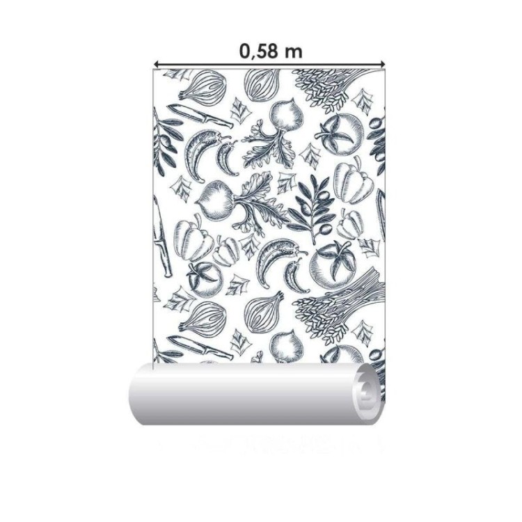 Papel de Parede Adesivo Legumes e Temperos N04267