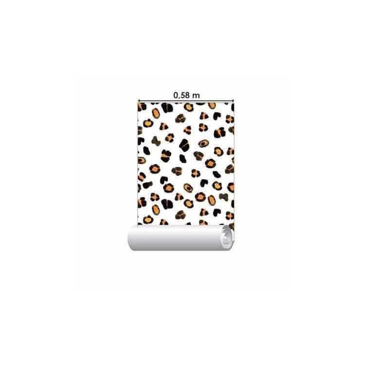 Papel de Parede Adesivo Leopardo Branco 411320554
