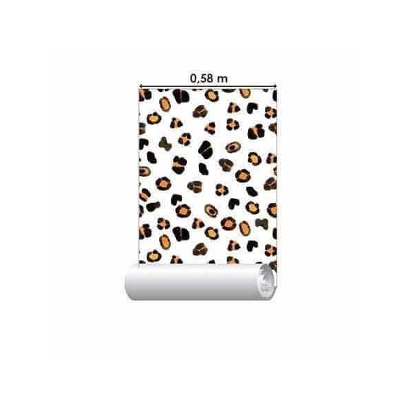 Papel de Parede Adesivo Leopardo Branco 411320554