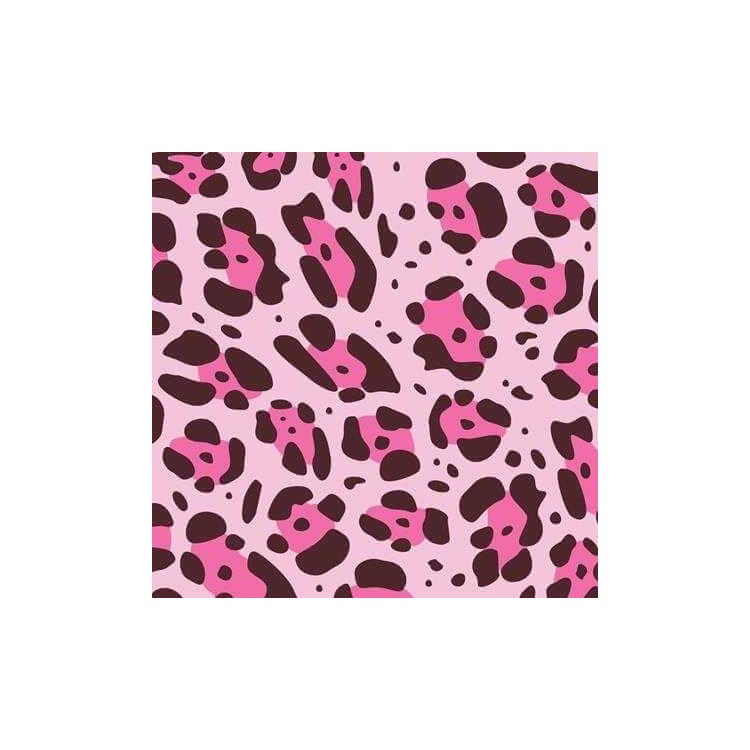 Papel de Parede Adesivo Leopardo Rosa 654
