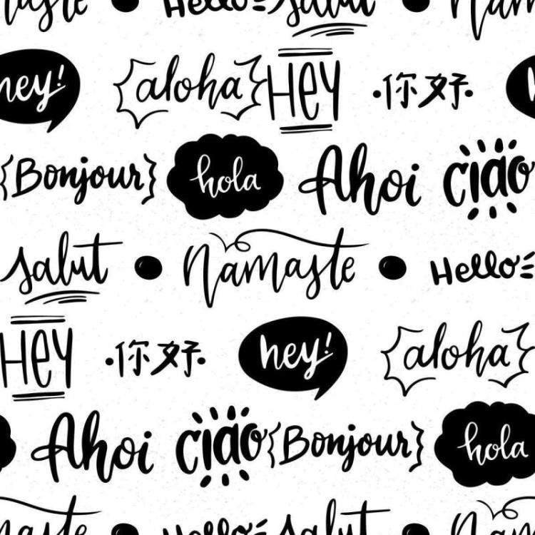 Papel de Parede Adesivo Lettering Preto e...