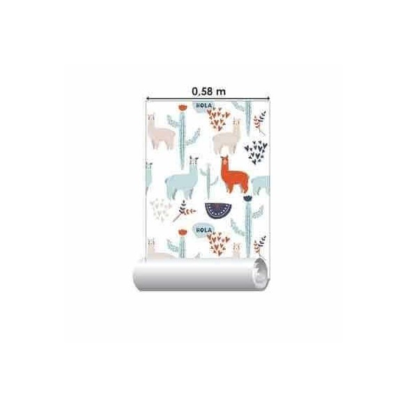 Papel de Parede Adesivo Lhama N72