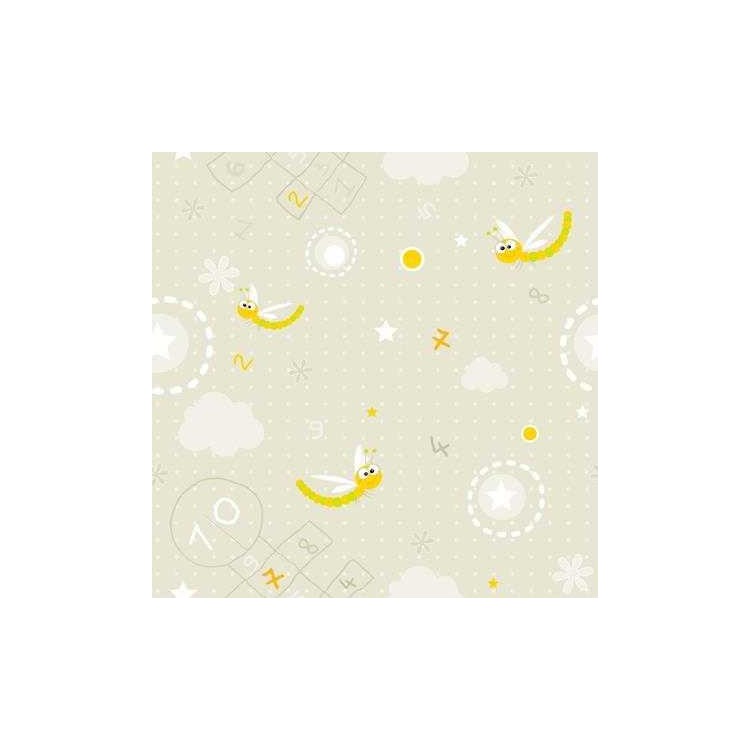 Papel de Parede Adesivo libelula amarela 11158519