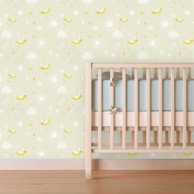 Papel de Parede Adesivo libelula amarela 11158519