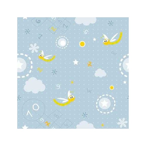 Papel de Parede Adesivo libelula azul 11158504