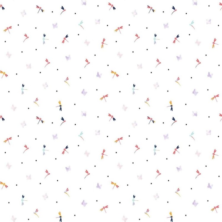 Papel de Parede Adesivo Libélulas Coloridas N03129