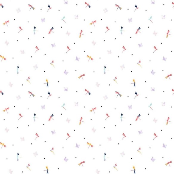 Papel de Parede Adesivo Libélulas Coloridas N03129