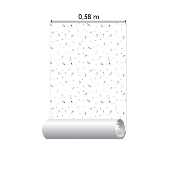 Papel de Parede Adesivo Libélulas Coloridas N03129
