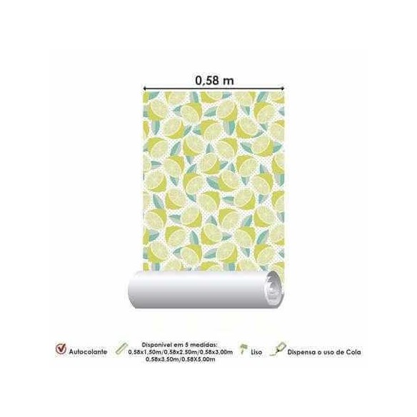 Papel de Parede Adesivo Limão 1350