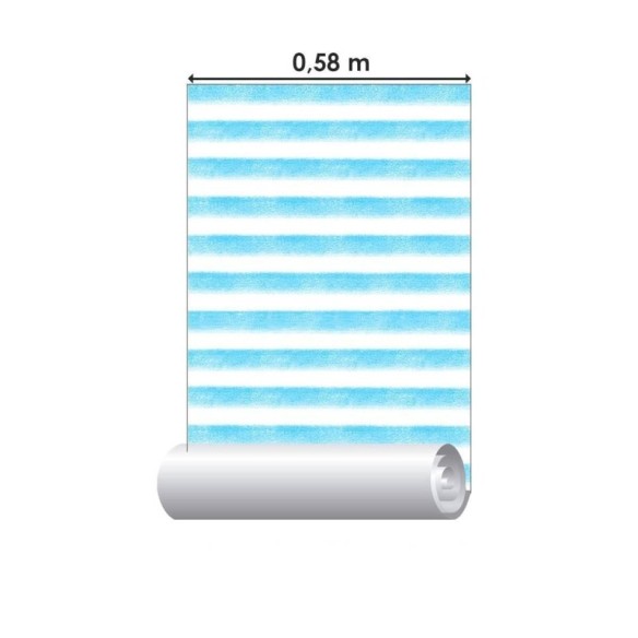 Papel de Parede Adesivo Linha Azul N09114