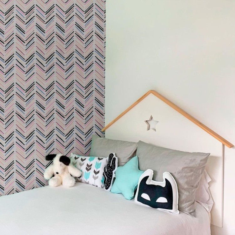 Papel de Parede Adesivo Linhas Chevron N010198