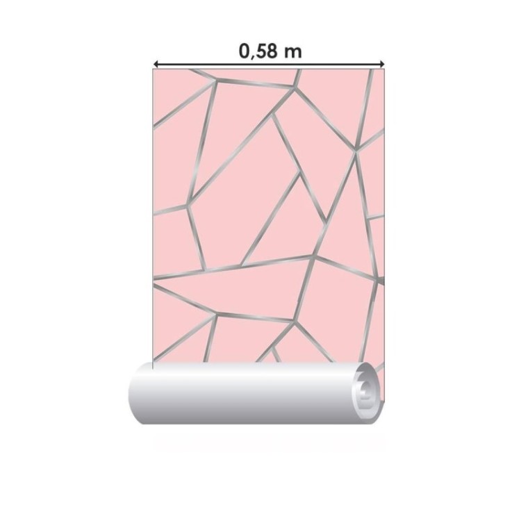Papel de Parede Adesivo Linhas Cinzas N09108