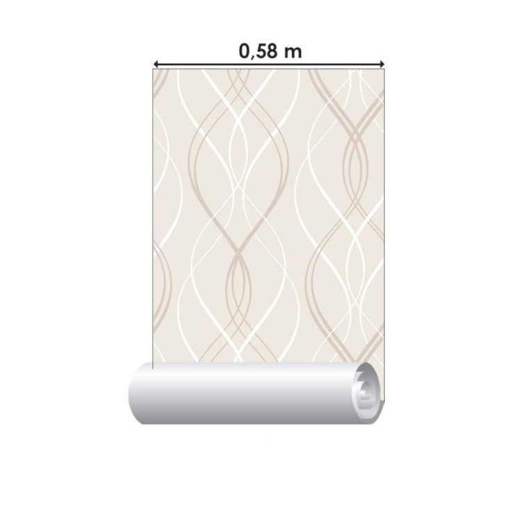 Papel de Parede Adesivo Linhas Onduladas N010065