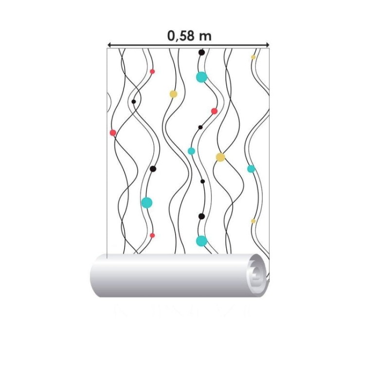 Papel de Parede Adesivo Linhas Onduladas N013276