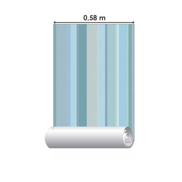 Papel de Parede Adesivo Listra Azul N04118