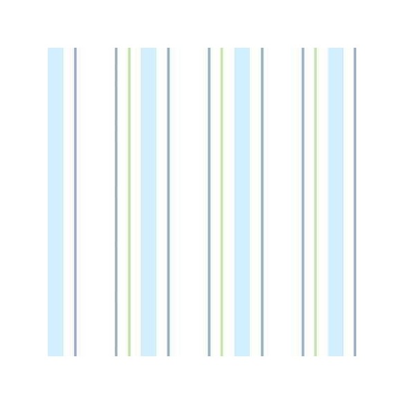 Papel de Parede Adesivo Listrado Azul e Branco 1160