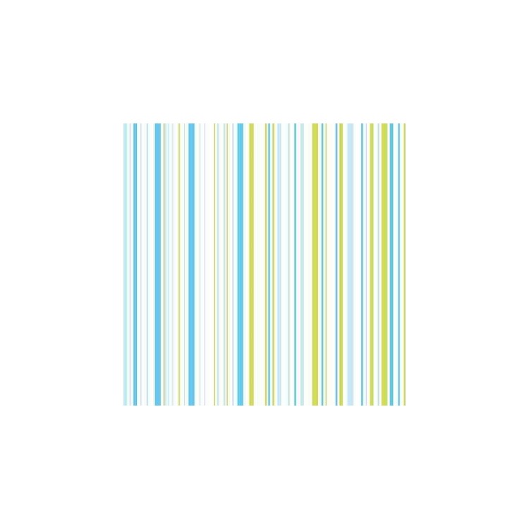 Papel de Parede Adesivo Listrado Azul e Verde...