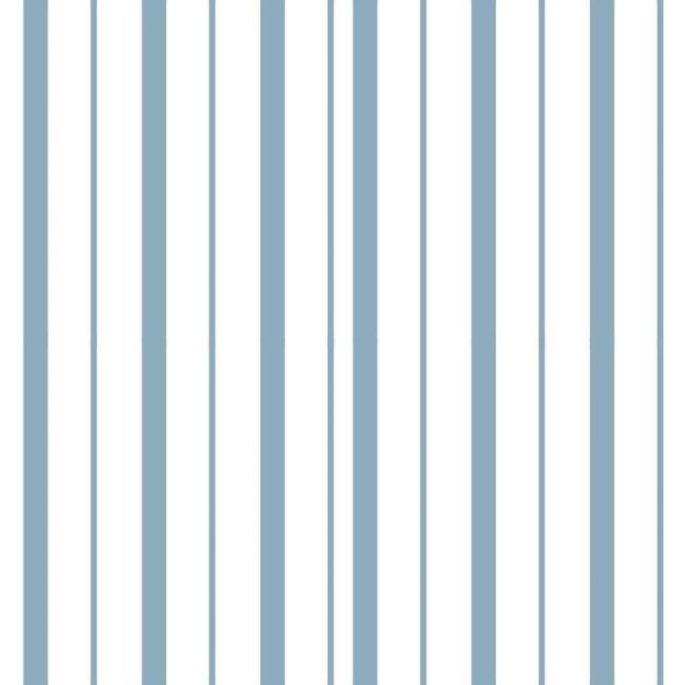 Papel de Parede Adesivo Listrado Azul Escuro e...