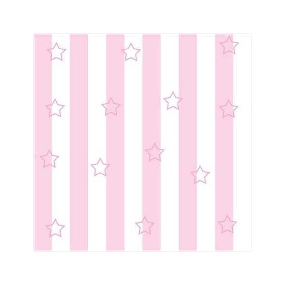 Papel de Parede Adesivo Listrado Rosa 0718