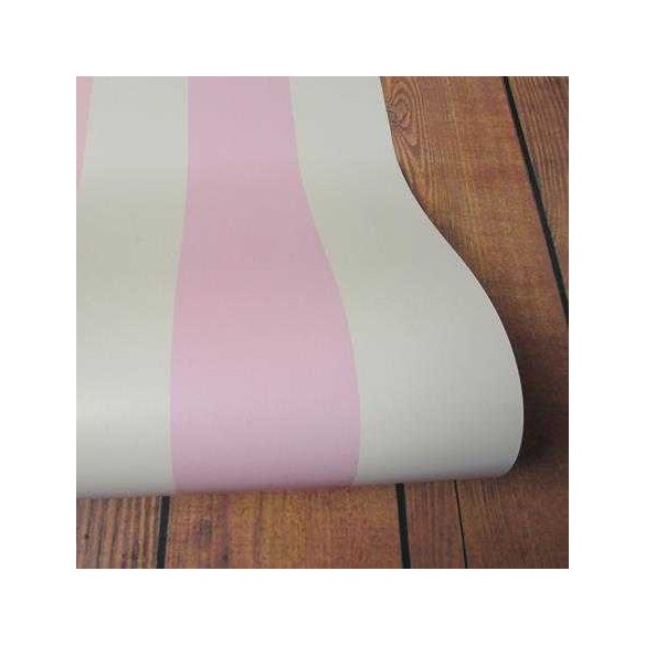 Papel de Parede Adesivo Listrado Rosa 303