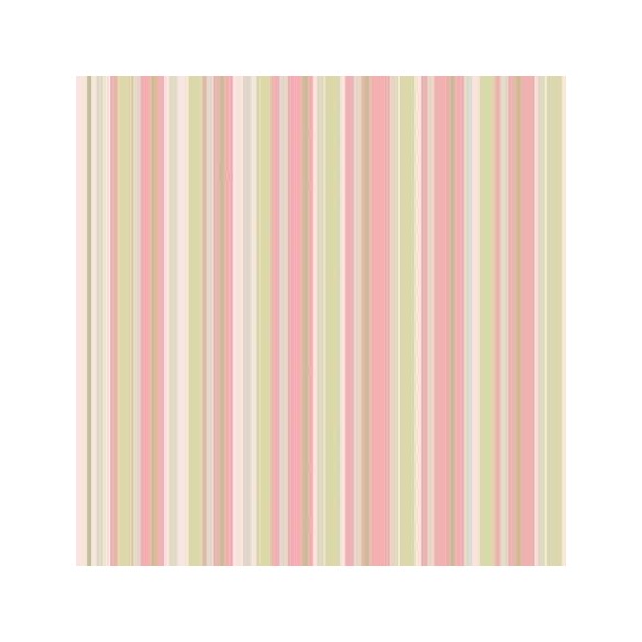 Papel de Parede Adesivo Listrado Rosa e Verde 1201