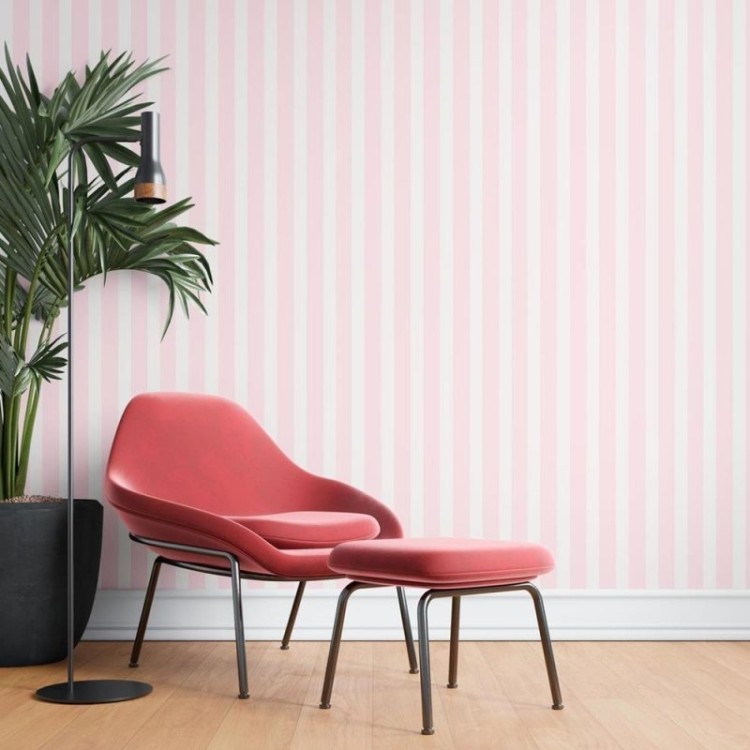 Papel de Parede Adesivo Listrado rosa N08184