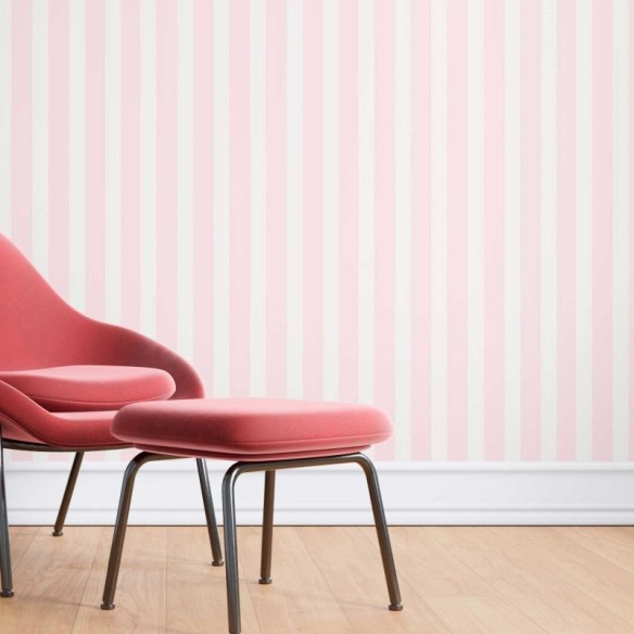 Papel de Parede Adesivo Listrado rosa N08184
