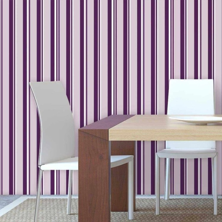 Papel de Parede Adesivo Listrado Roxo 1001