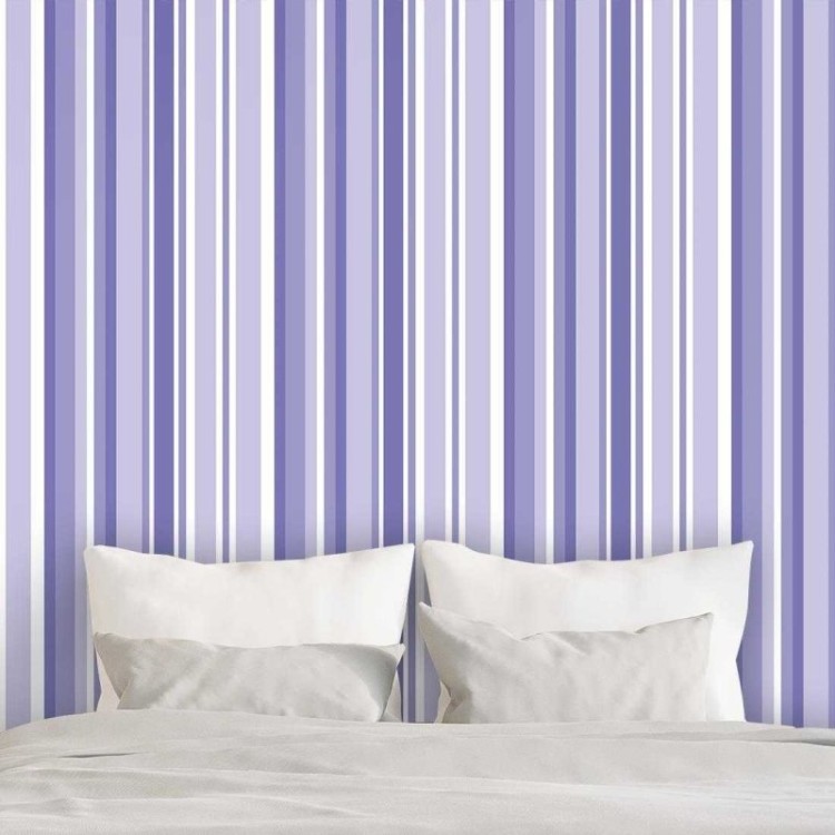 Papel de Parede Adesivo Listrado Roxo 1068