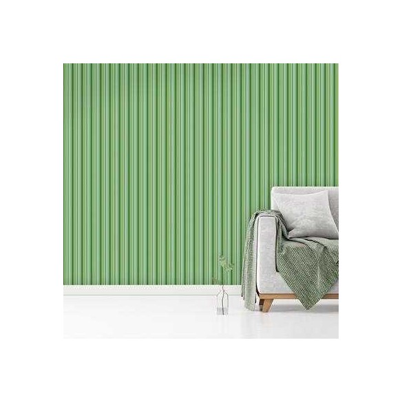 Papel de Parede Adesivo Listrado Verde 1180