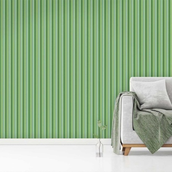 Papel de Parede Adesivo Listrado Verde 1180