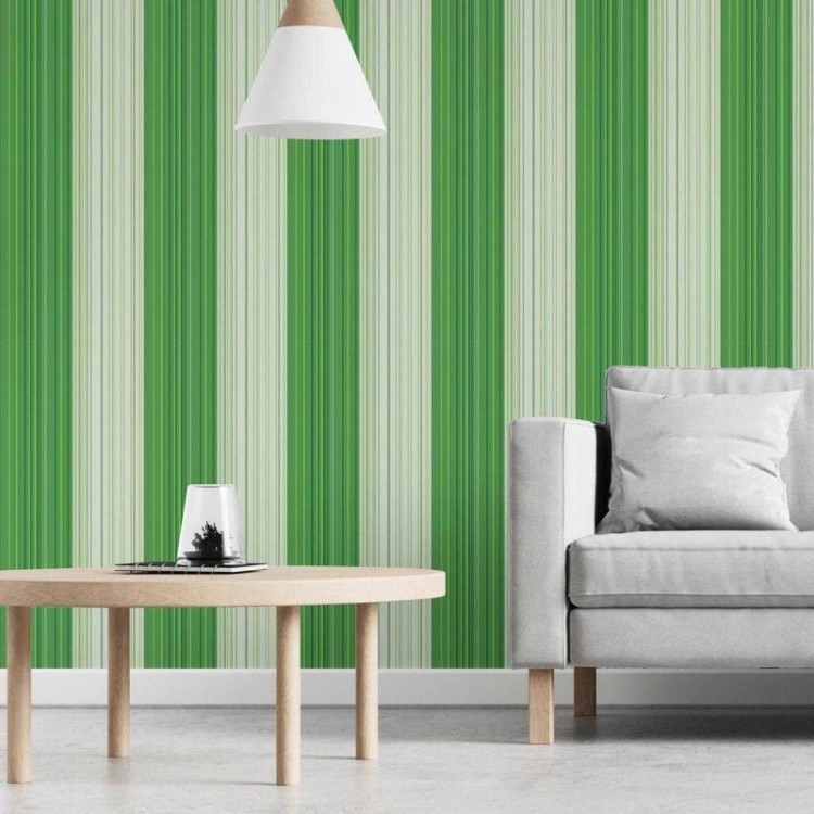 Papel de Parede Adesivo Listrado Verde N03039
