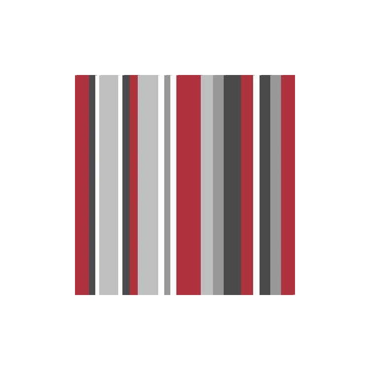 Papel de Parede Adesivo Listrado Vermelho e...