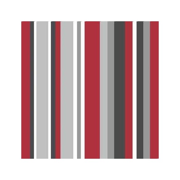 Papel de Parede Adesivo Listrado Vermelho e Cinza 1065