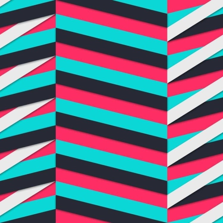 Papel de Parede Adesivo Listras Abstratas Neon...