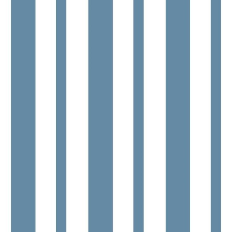 Papel de Parede Adesivo Listras Azul Forte e...