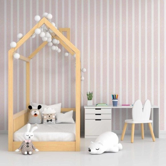 Papel de Parede Adesivo Listras com Efeito Bouquet N05222